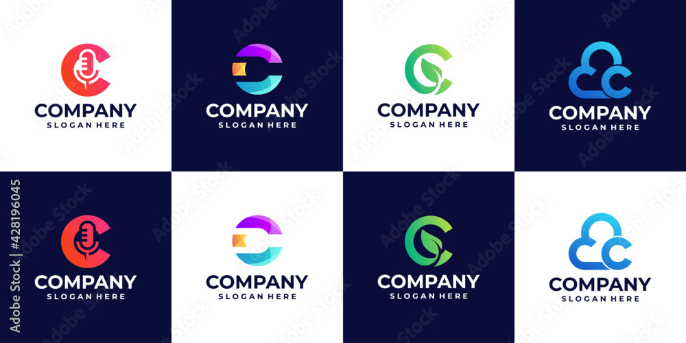 abstract logo letter c logo inspiration Stock Vector | Adobe Stock