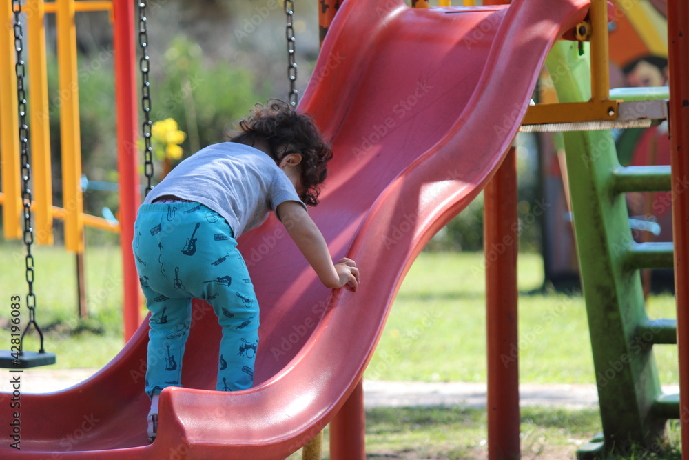 Fototapeta premium child on a swing