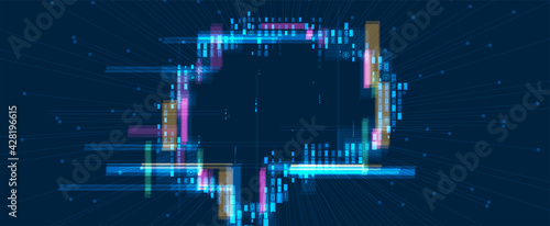 Abstract human brain. Artificial intelligence technology. Science background