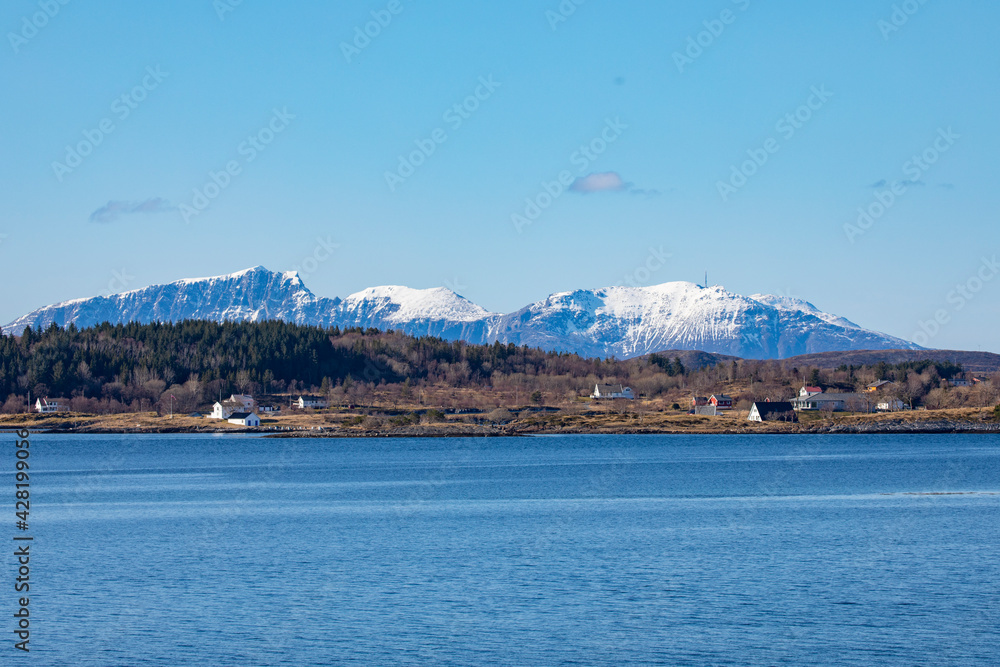 Out for a walk in great spring weather,Helgeland,Nordland county,Norway,scandinavia,Europe	