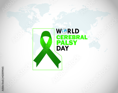 world cerebral palsy day. good for world cerebral palsy day celebration. vector illustration.
