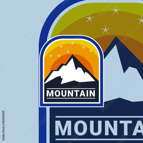 Adventure and outdoor vintage logo template, badge or emblem style