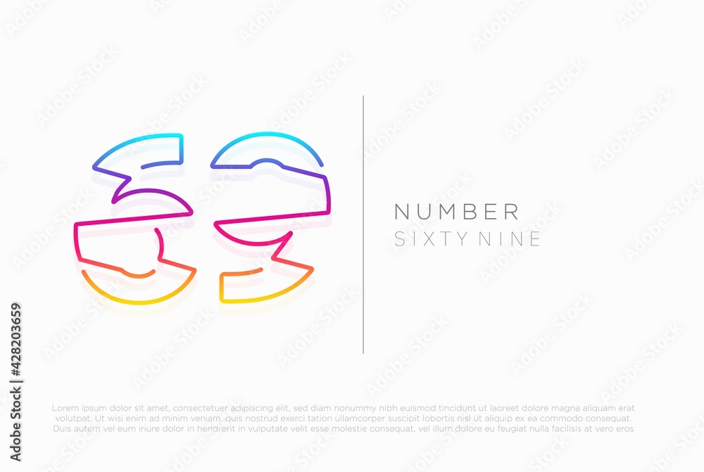 Number 69 sixty nine logo icon design, vector template Number 69 sixty nine logo icon design, vector template