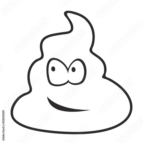 Excrement, humorous vector illustration. Clean up after your pets.