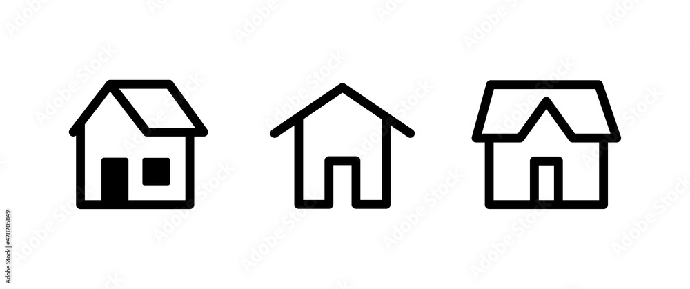 House vector icon set. Home symbol. House vector icon set. Home symbol.