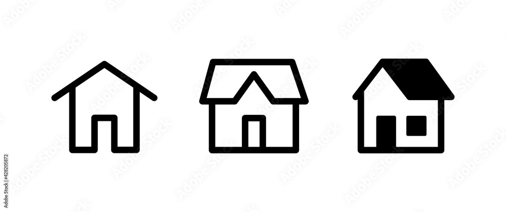 House vector icon set. Home symbol. House vector icon set. Home symbol.