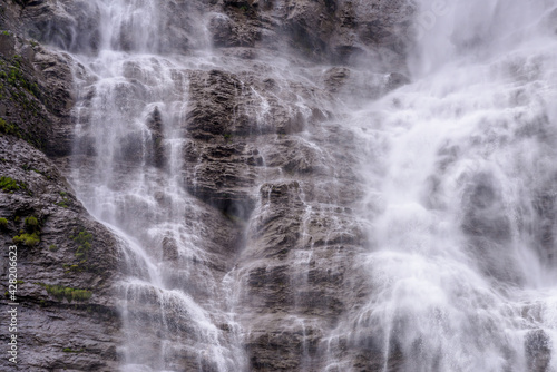 Mountain waterfall near Murren, Switzerland