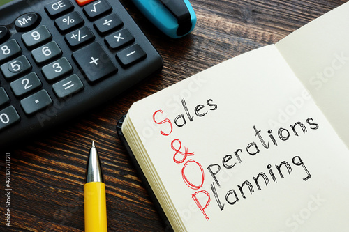 Photo Sales and operations planning is shown on the photo using the text