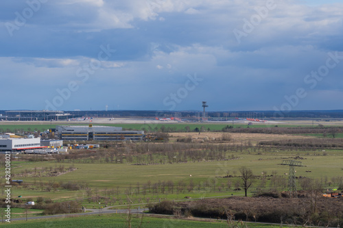 Teleblick auf den BER Flughafen