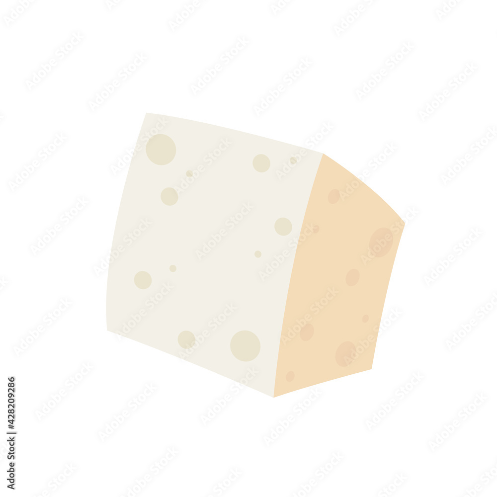 Tofu vector. free space for text. wallpaper. Tofu on white background.