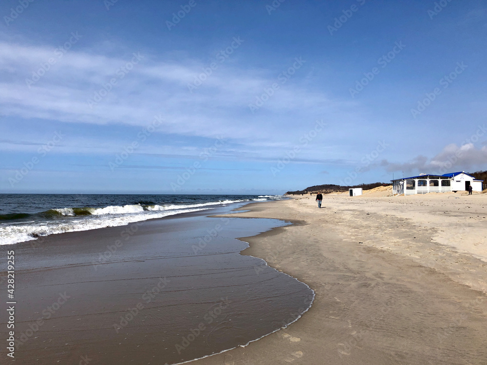 Beach at Baltic sea in sunny day