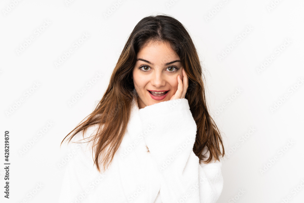 Young caucasian woman isolated on white background . Portrait Young caucasian woman isolated on white background . Portrait