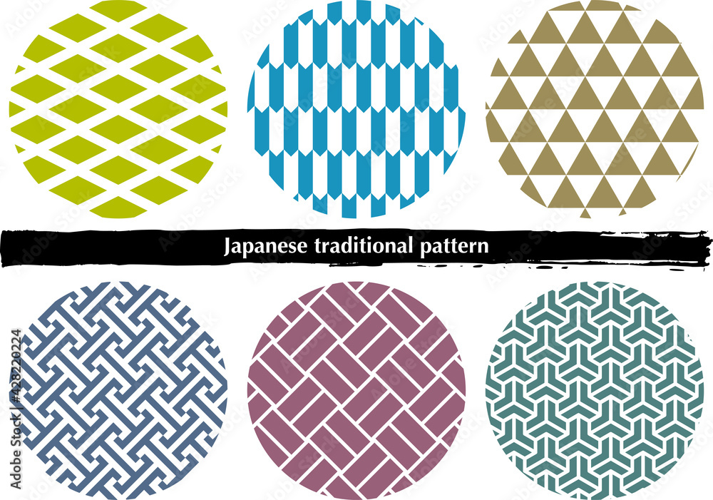 日本の伝統的な和柄素材 Stock Vector | Adobe Stock