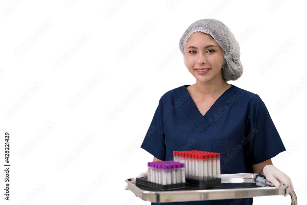 Asian Indian surgeon woman with a smile isolated on white background Asian Indian surgeon woman with a smile isolated on white background