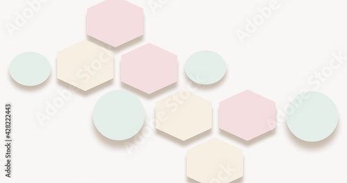 abstract background with geometric shapes. Background in gentle colors for cards and banners. 3d effect