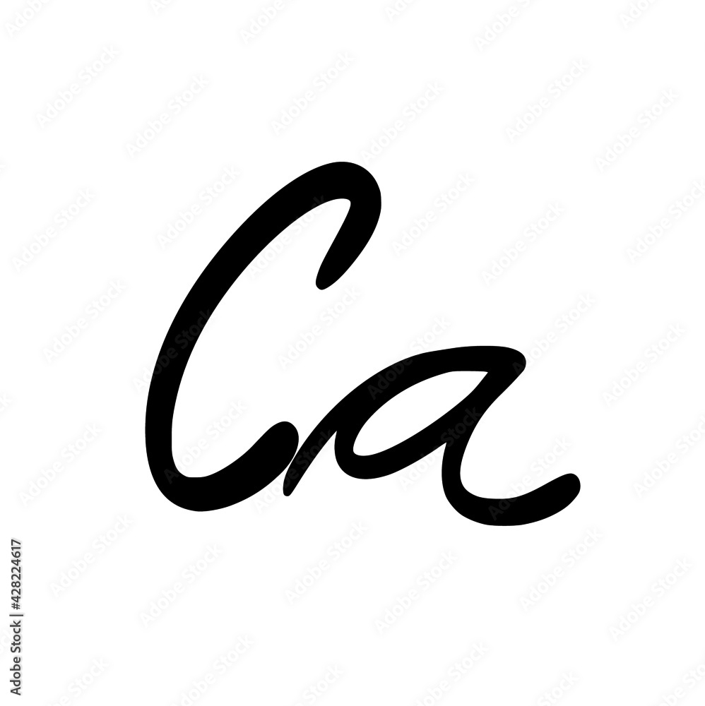 Ca initial handwritten logo for identity