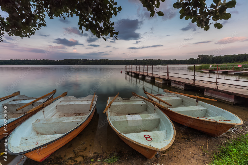 View of the Masurian lake.