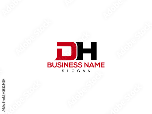 DH Letter Logo, dh logo icon vector