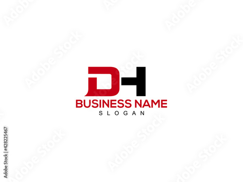 DH Letter Logo, dh logo icon vector for business