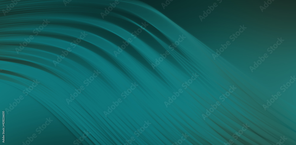 Fototapeta premium Fluid abstract background with colorful gradient. 2D illustration of modern movement.
