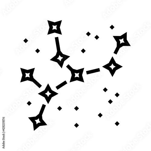 constellation astrological line icon vector. constellation astrological sign. isolated contour symbol black illustration