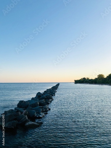 sunset over the sea