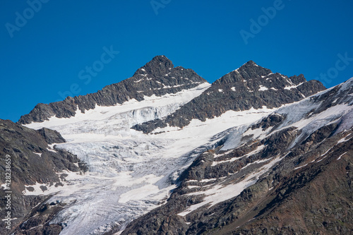 Mountains of the Caucasian range. View from Russia, Kabardino-Balkaria