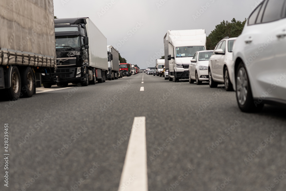 traffic jam on the highway