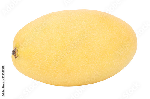 Yellow fresh ripe mango isolated on white background