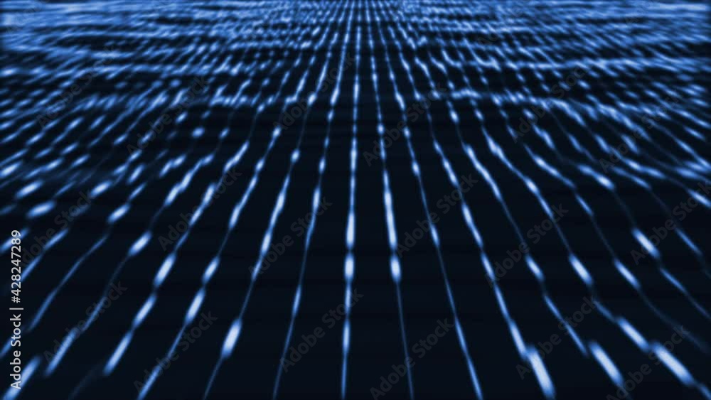 Streams of data flowing in waves through a network. Abstract 3d animation. Streams of data flowing in waves through a network. Abstract 3d animation.
