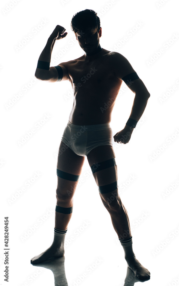 Perfect man's body with flawless ans hairless skin in underwear Perfect man's body with flawless ans hairless skin in underwear