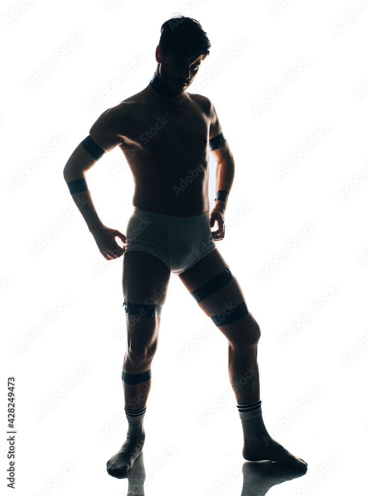 Well formed male body using underwear