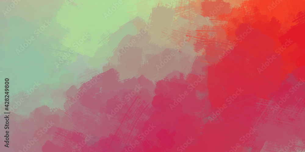 Vibrant paint pattern backdrop. 2D illustration of colorful brush strokes. Decorative texture painting. Painted background.