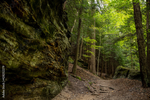 Photos Wall of the Ledges Alongside Trail in Cuyahoga Valley