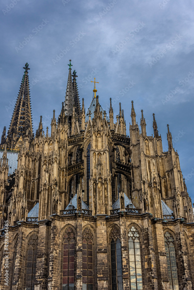 The Cathedral of Cologne in cloudy sky, Germany