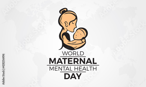 World Maternal Mental Health Day Internationally Celebrated On May 6 in Every Year. Banner, Poster International Awareness Campaign Template.