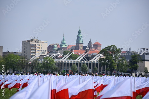 święto narodowe, 1 majowe, 3 maja, flaga Polski, symbol narodowy, Kraków