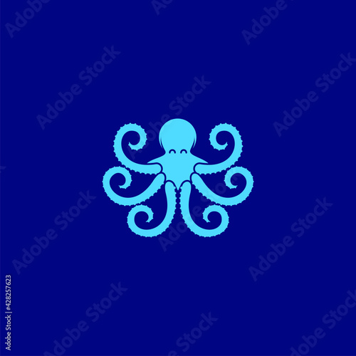 octopus logo or icon vector art