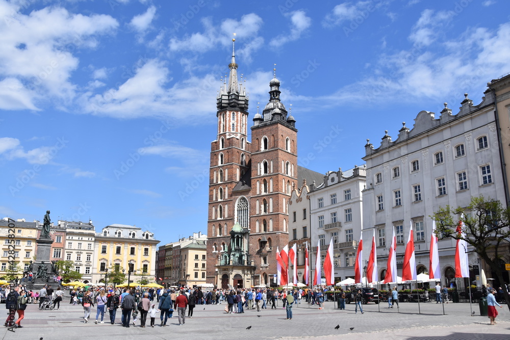 święto narodowe, 1 majowe, 3 maja, flaga Polski, symbol narodowy, Kraków