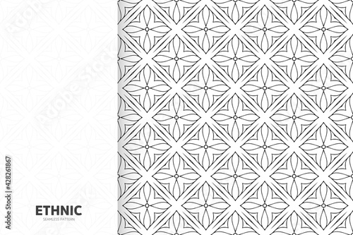 Seamless tribal texture geometric design