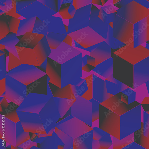 Abstract cubes background. Noise structure with cubes