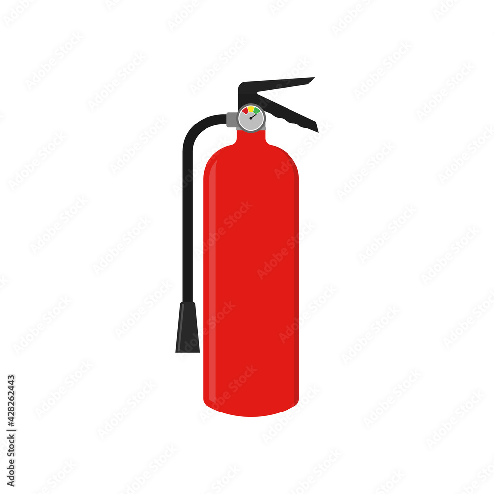 Red fire extinguisher icon. Vector illustration. Red fire extinguisher icon. Vector illustration.