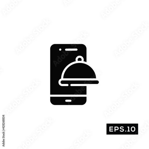 Food delivery icon. Online food delivery icon Vector Illustration Template For Web and Mobile