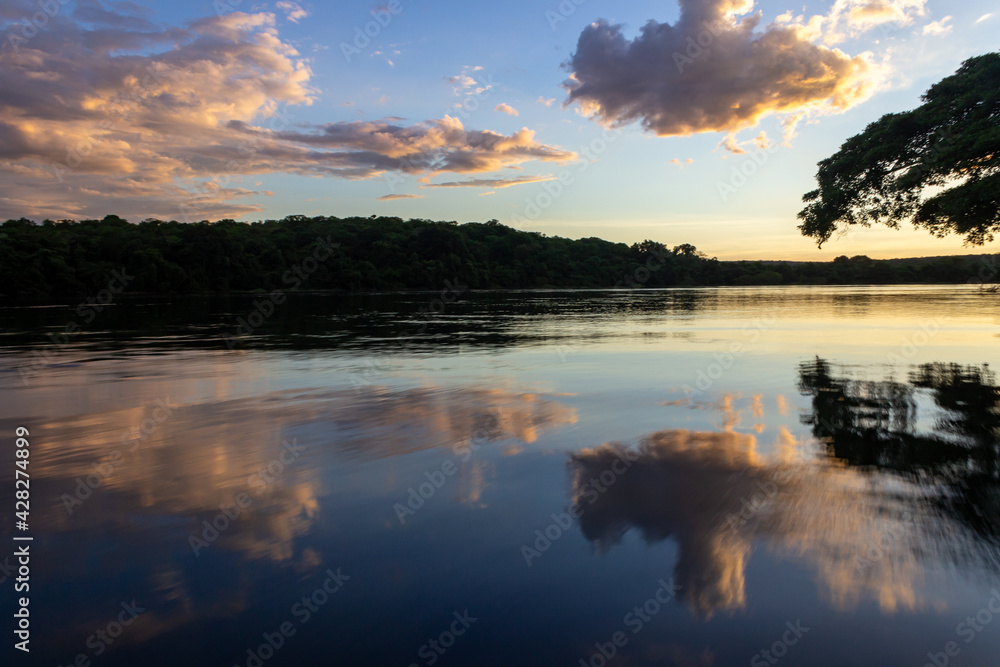 Sunset on the São Francisco River, near Três Marias, Minas Gerais, Brazil Sunset on the São Francisco River, near Três Marias, Minas Gerais, Brazil