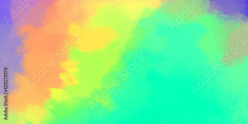 Painted artistic creation. Brushed vibrant wallpaper. Unique and creative illustration. Abstract background of colorful brush strokes.