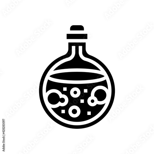 love potion glyph icon vector. love potion sign. isolated contour symbol black illustration