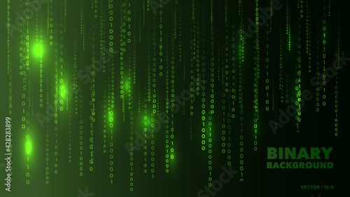 Matrix Style Binary Code Vector Background