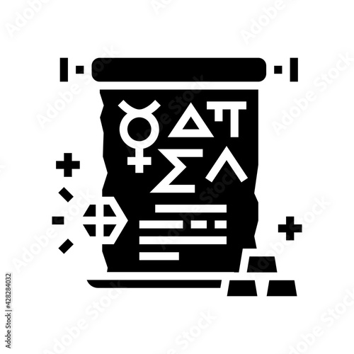 alchemy astrological glyph icon vector. alchemy astrological sign. isolated contour symbol black illustration