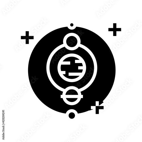 astrology occupation glyph icon vector. astrology occupation sign. isolated contour symbol black illustration