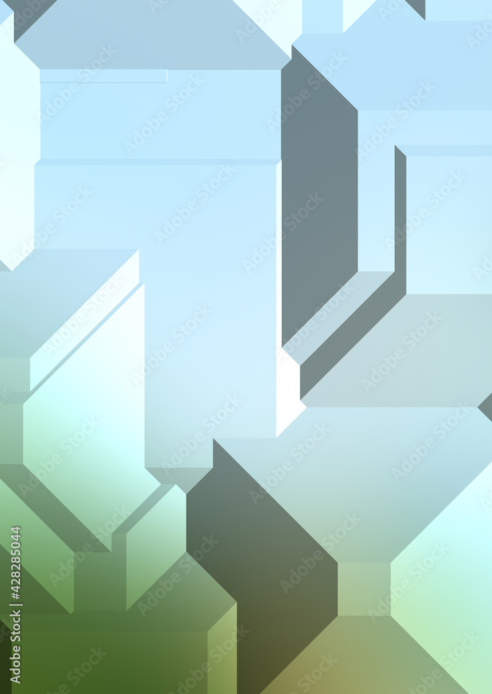 Fototapeta premium Polygonal background. Colorful wallpaper with geometric design. Digital 3d illustration.